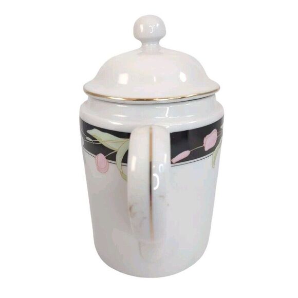 Fairfield Vanessa Fine China Teapot and Lid White Floral Handle Spout - Picture 3 of 16